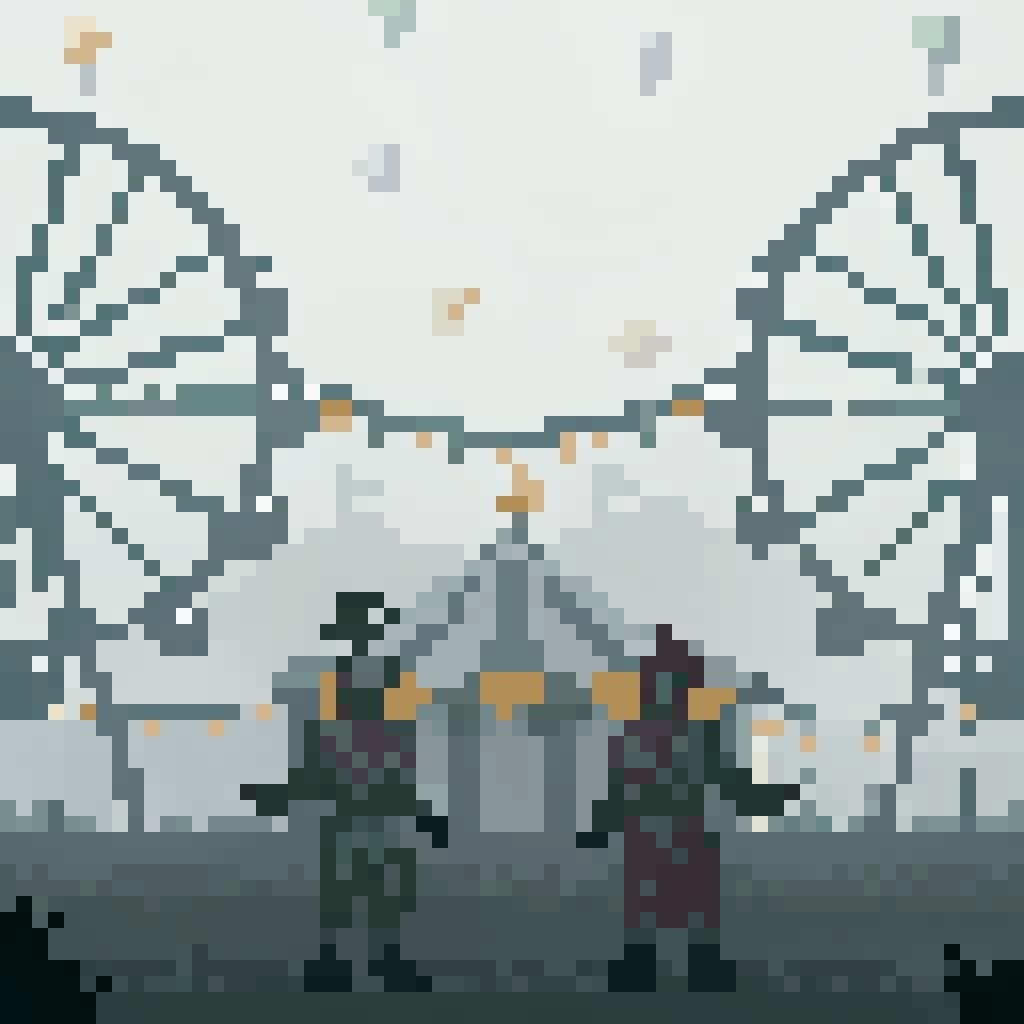 Vibrant Pixel Art Carnival Scene