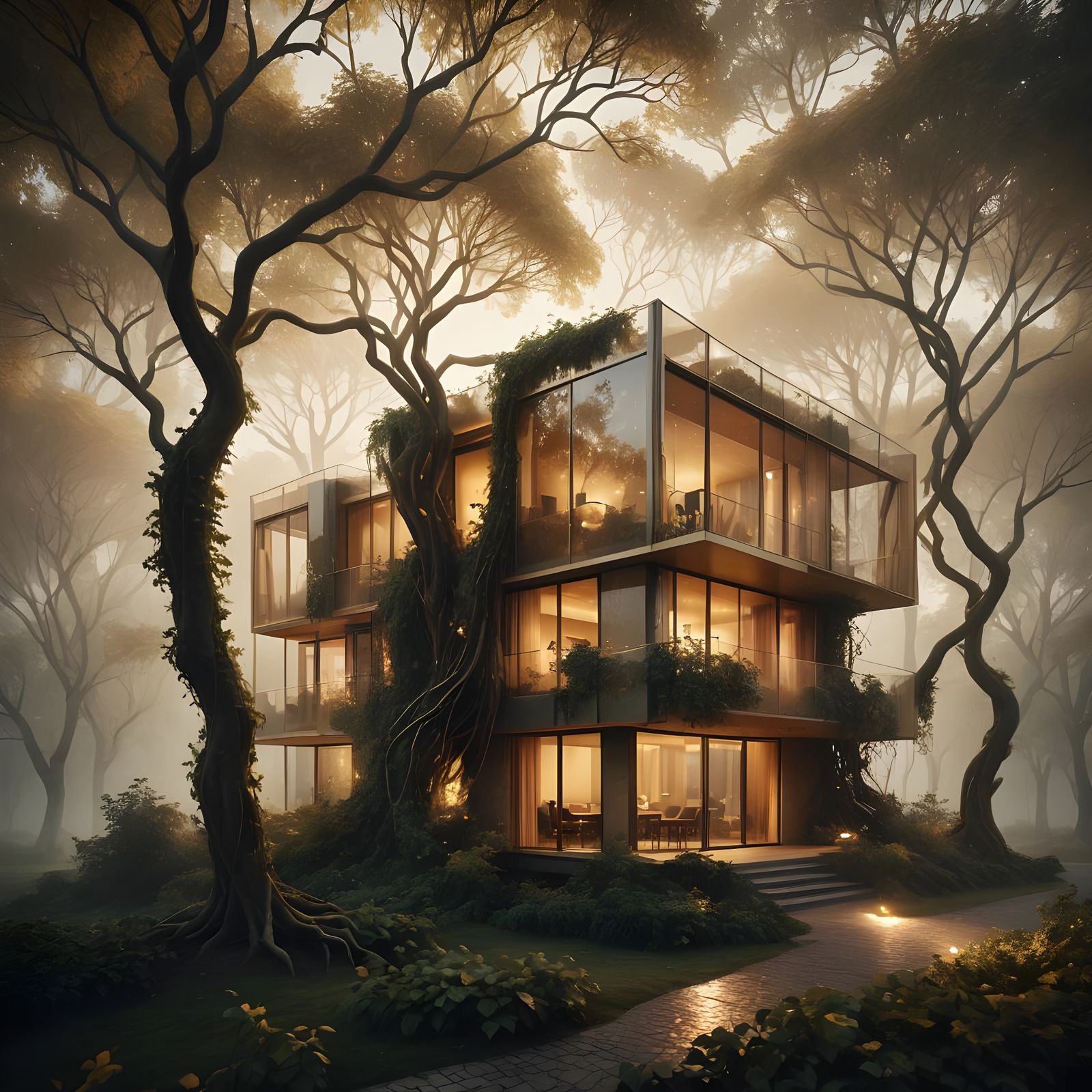 Breathing House: Surreal Architectural Visualization