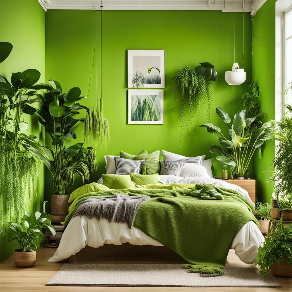 Green bedroom