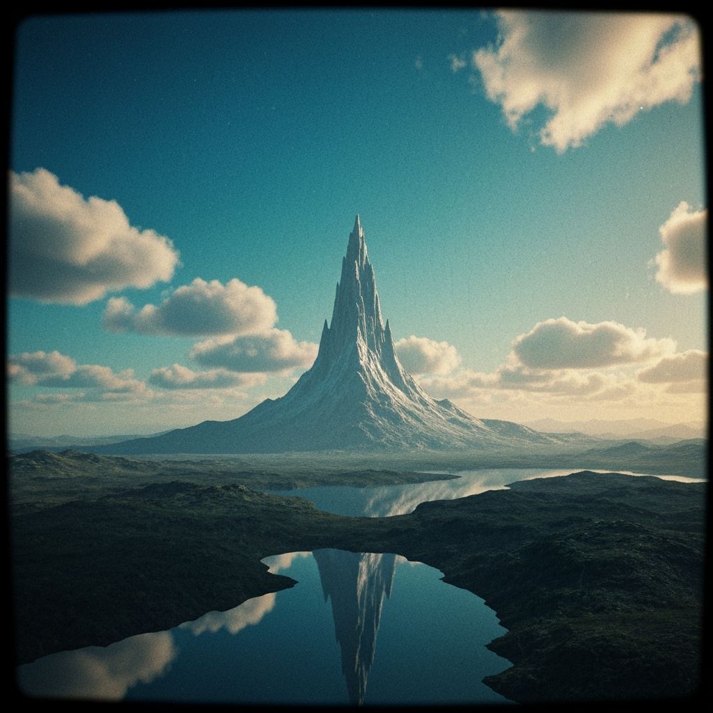 Majestic Tech Meets Nature Landscape, Cinematic Film Still