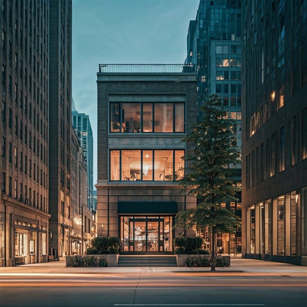 Urban House in Natural Lighting, Professional Photography