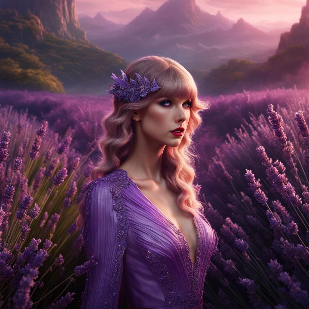 Fantastical Lavender Haze Detailed Matte Painting