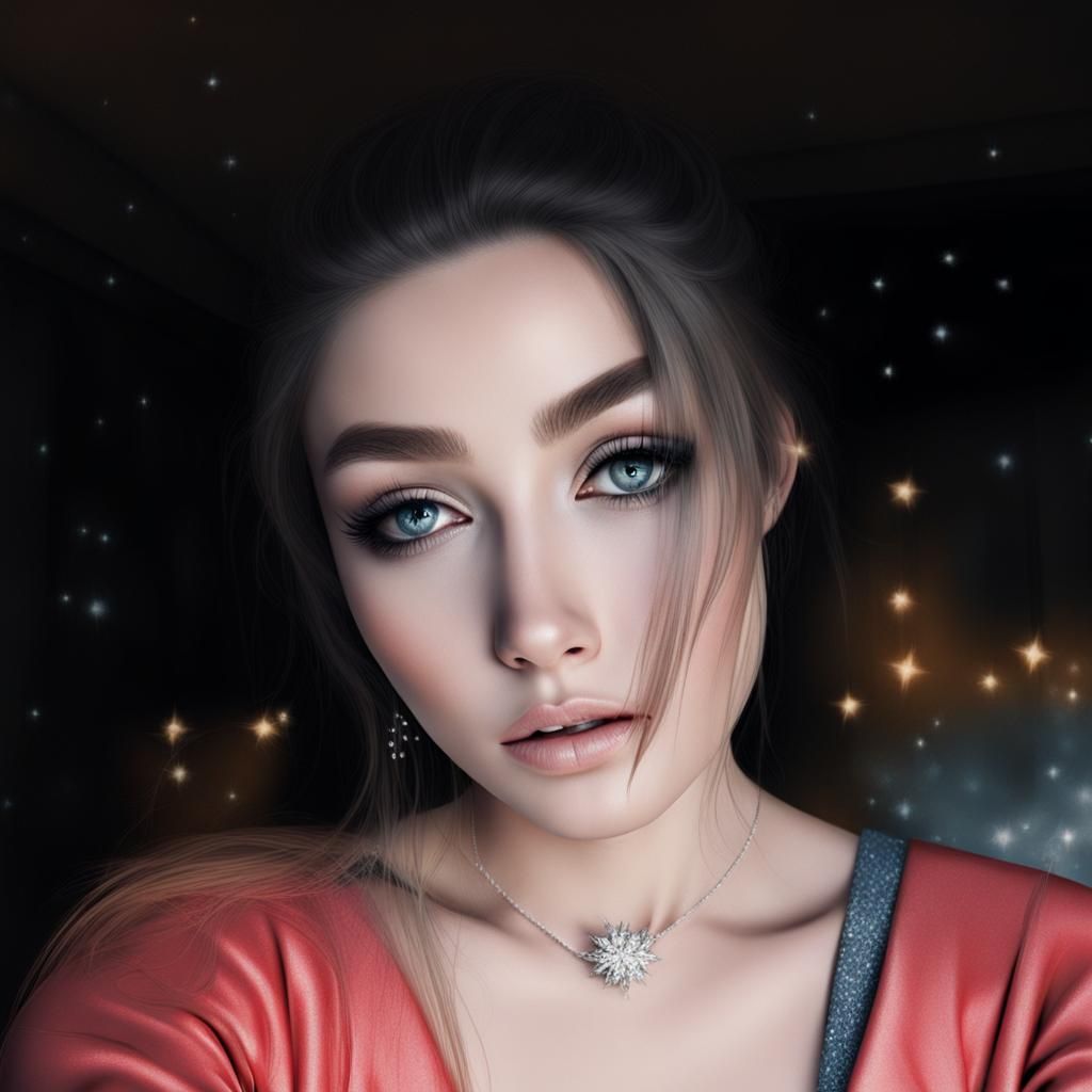 Sparkling Long Hair: An Ethereal Beauty