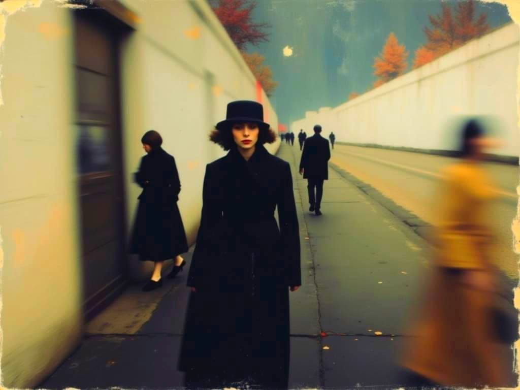 NYC Street Scene in Soft Focus Autochrome Style