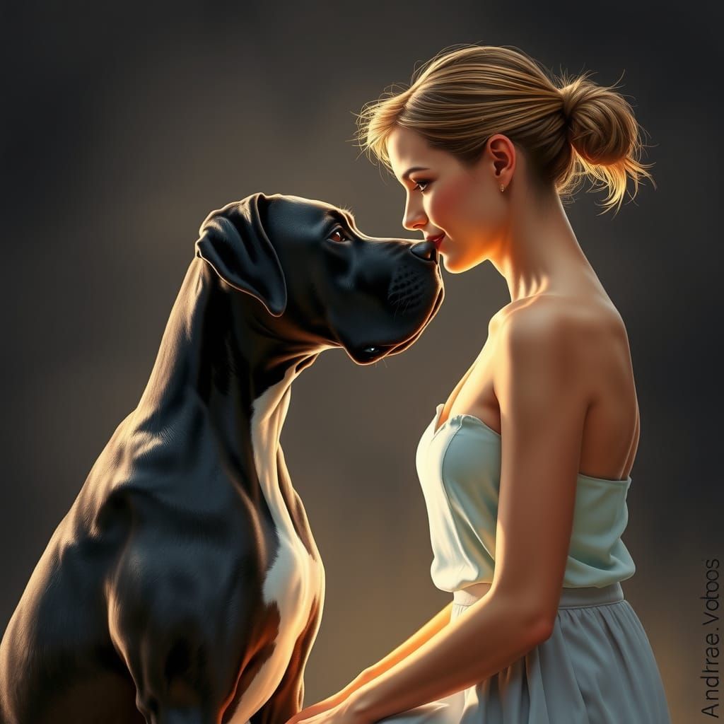 Pet Psychologist and Great Dane Portrait