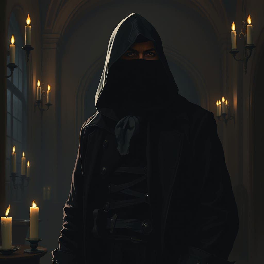 19th Century Italian Hooded Figure in Muted Earth Tones