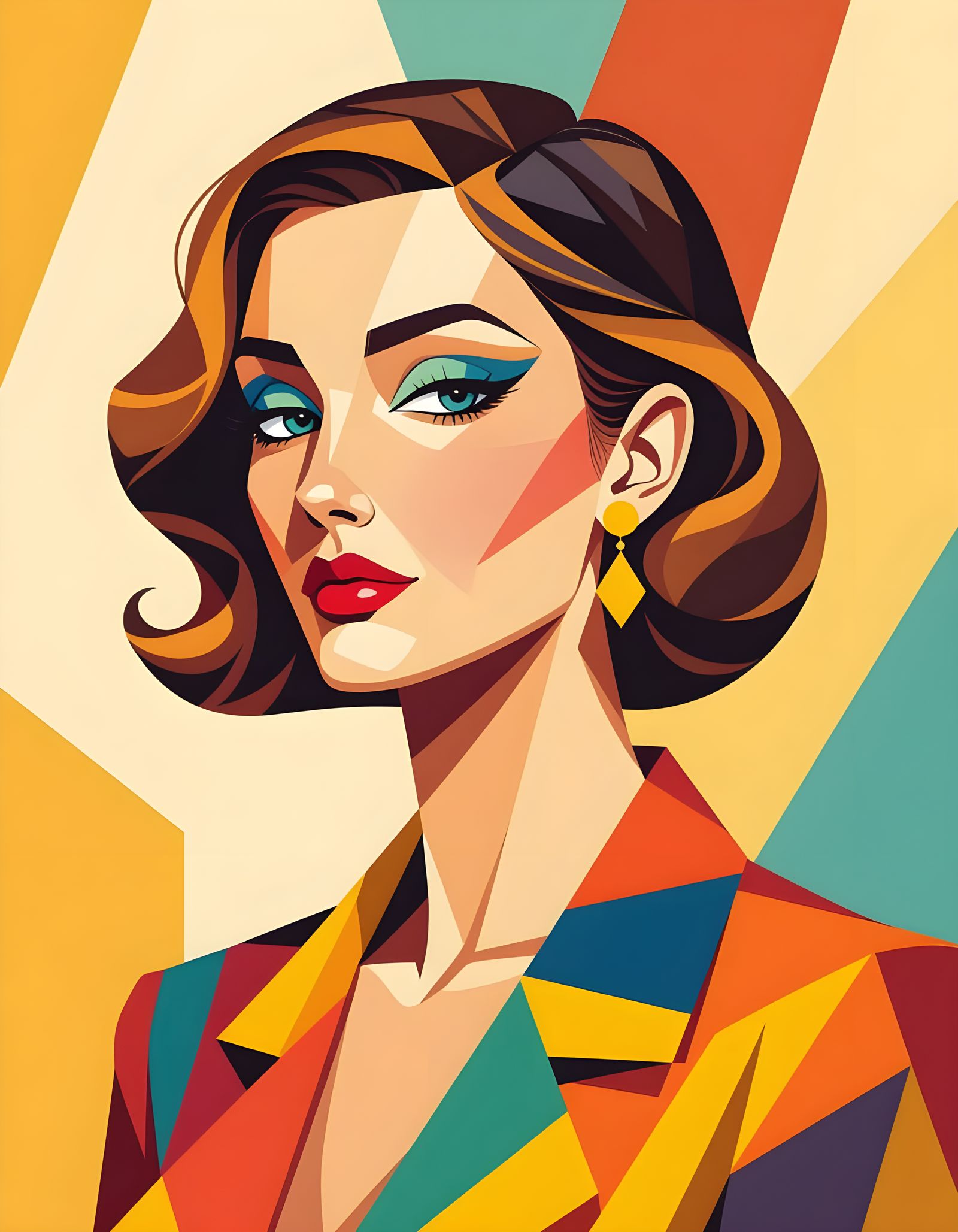 WOMAN WITH A GOLD EARRING#1