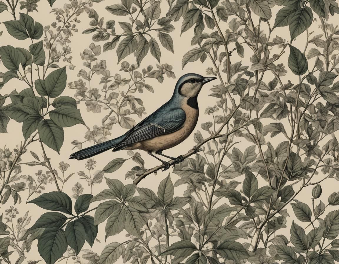 Bauhaus Technical Drawings with Botanical Art