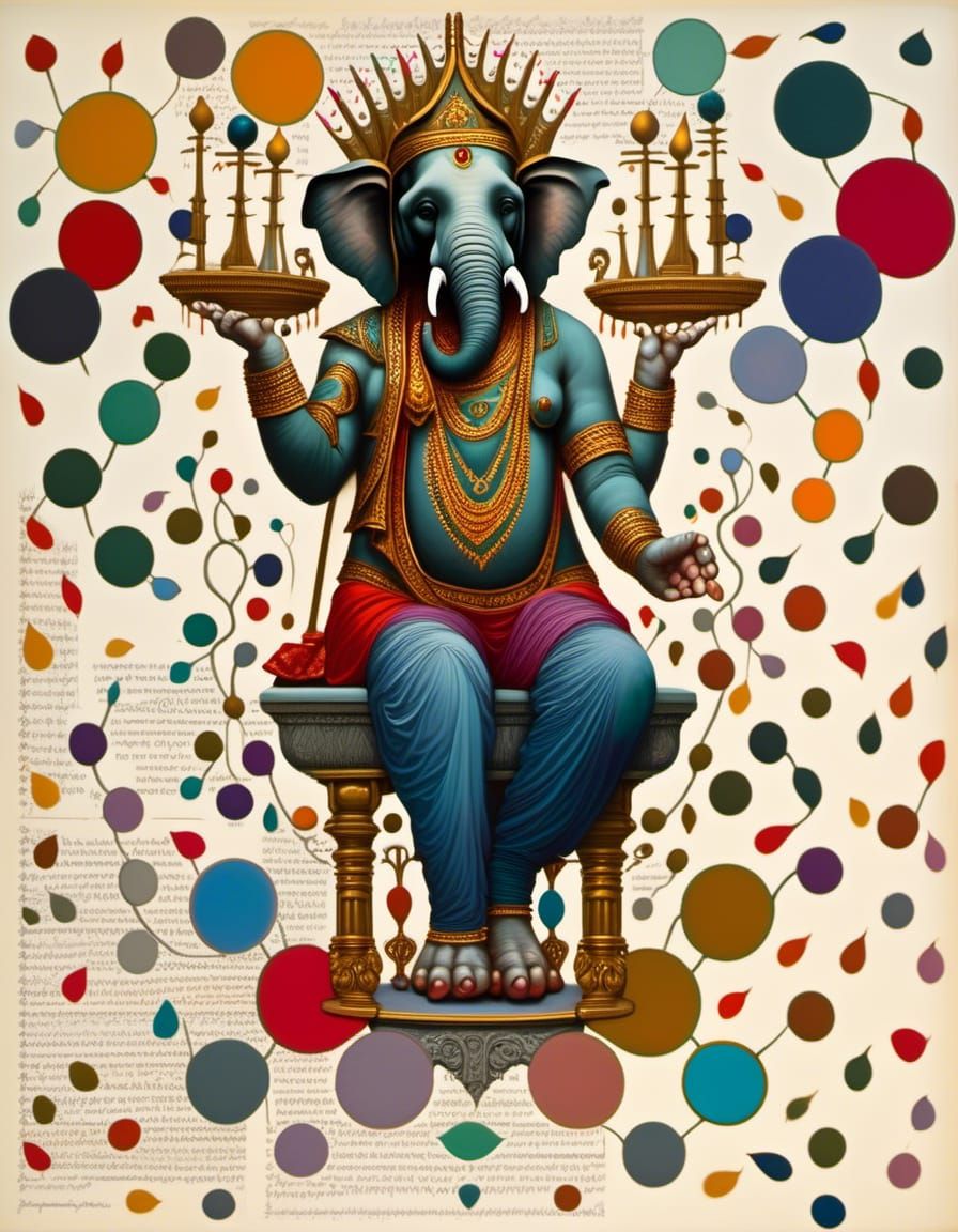 Ganesha. With dots.