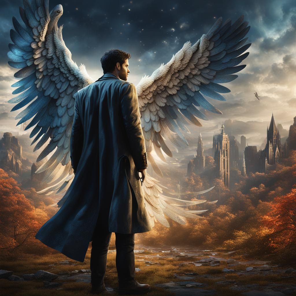 Angelic Castiel Detailed Matte Painting