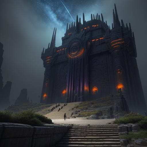 Victorious Gilgamesh Fantasy Matte Painting