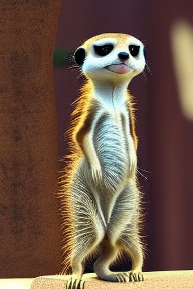 Meerkat Character in Zootopia Style