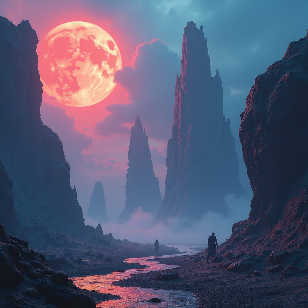 Fantastical Landscape in Detailed Matte Painting