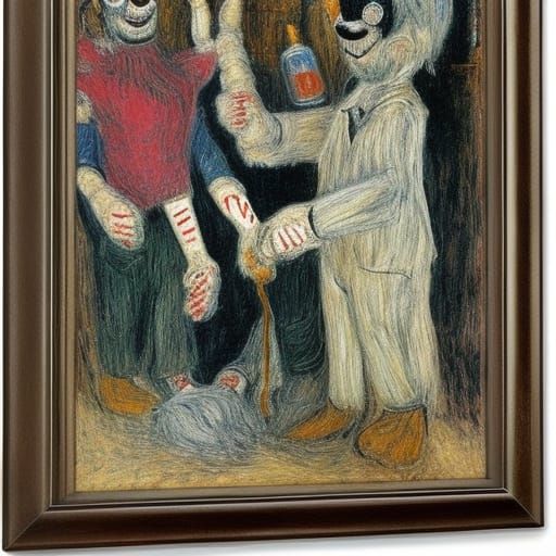 Puppets Held in Hands: Expressionist Style