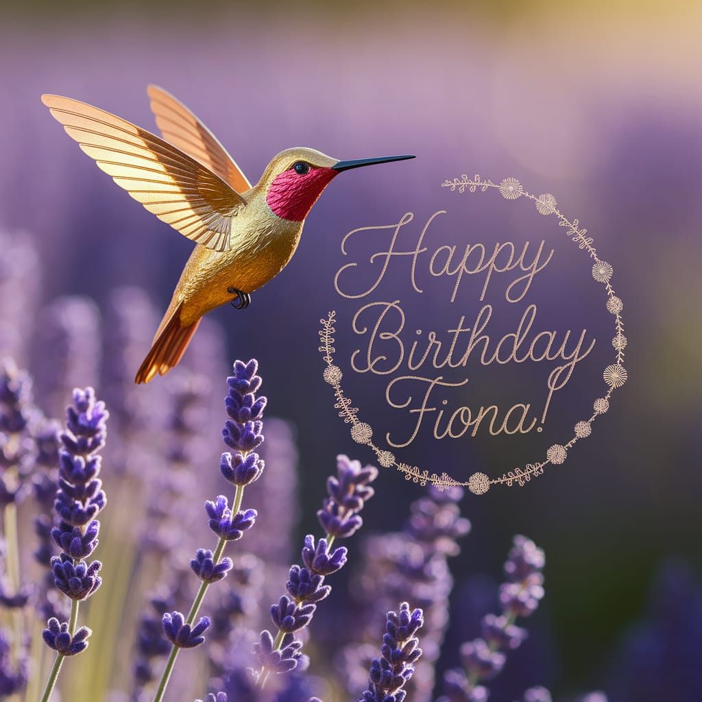 Golden Hummingbird Birthday Celebration