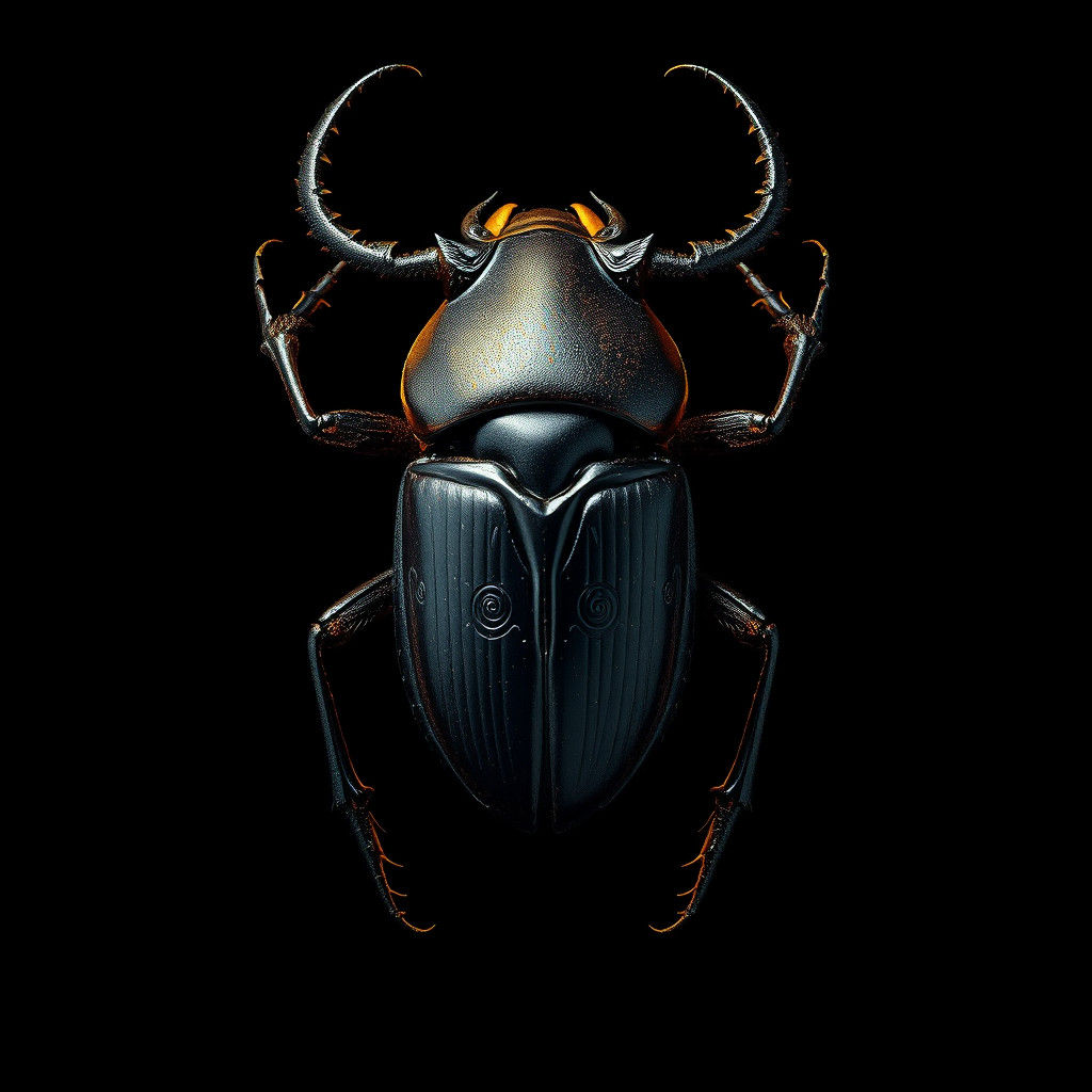 Mystical Beetle in High-Fantasy Style