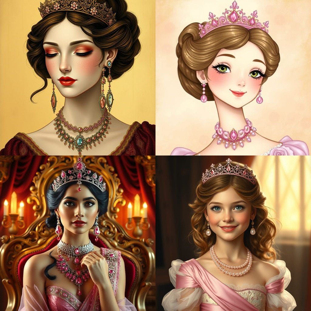 Royal Princess Adorns Herself with Pink Jewels