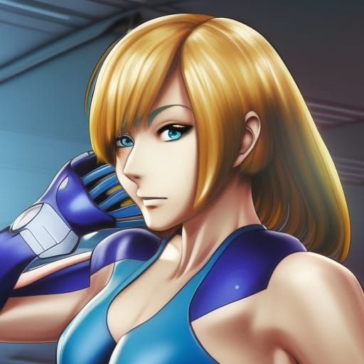 Samus Aran Zero Suit: Anime-Style Bob Cut