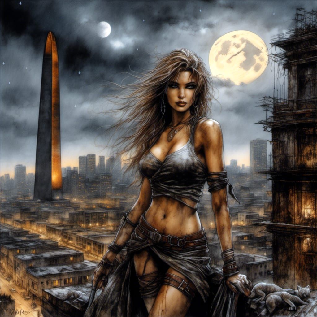 Post-Apocalyptic Survivor in Ruined St. Louis