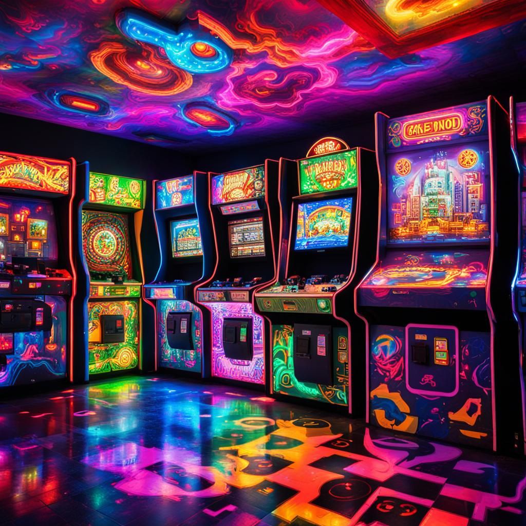 Hyperrealistic Arcade Casino in Las Vegas