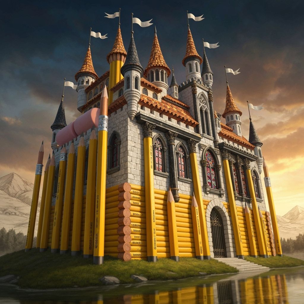 Fairytale Castle Crafted From Pencils and Stone