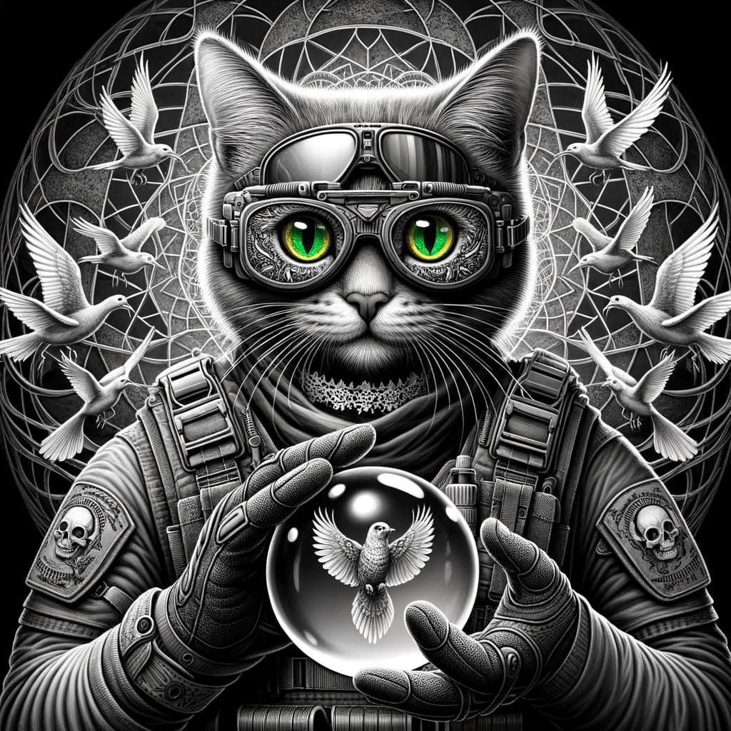 Anthropomorphic Cat Embodies Haitian Heritage in Tactical Ge...