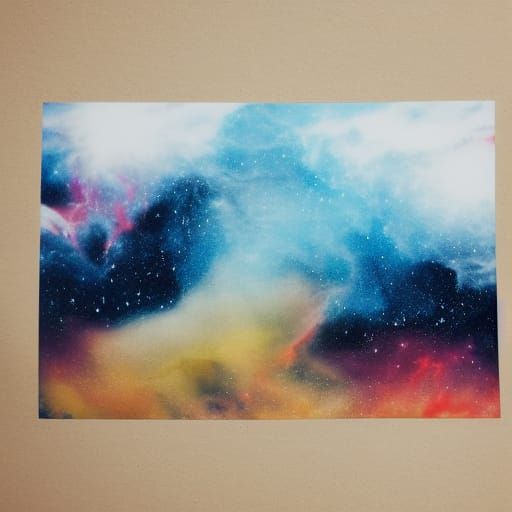 Nebula Landscape with Planets and Stars