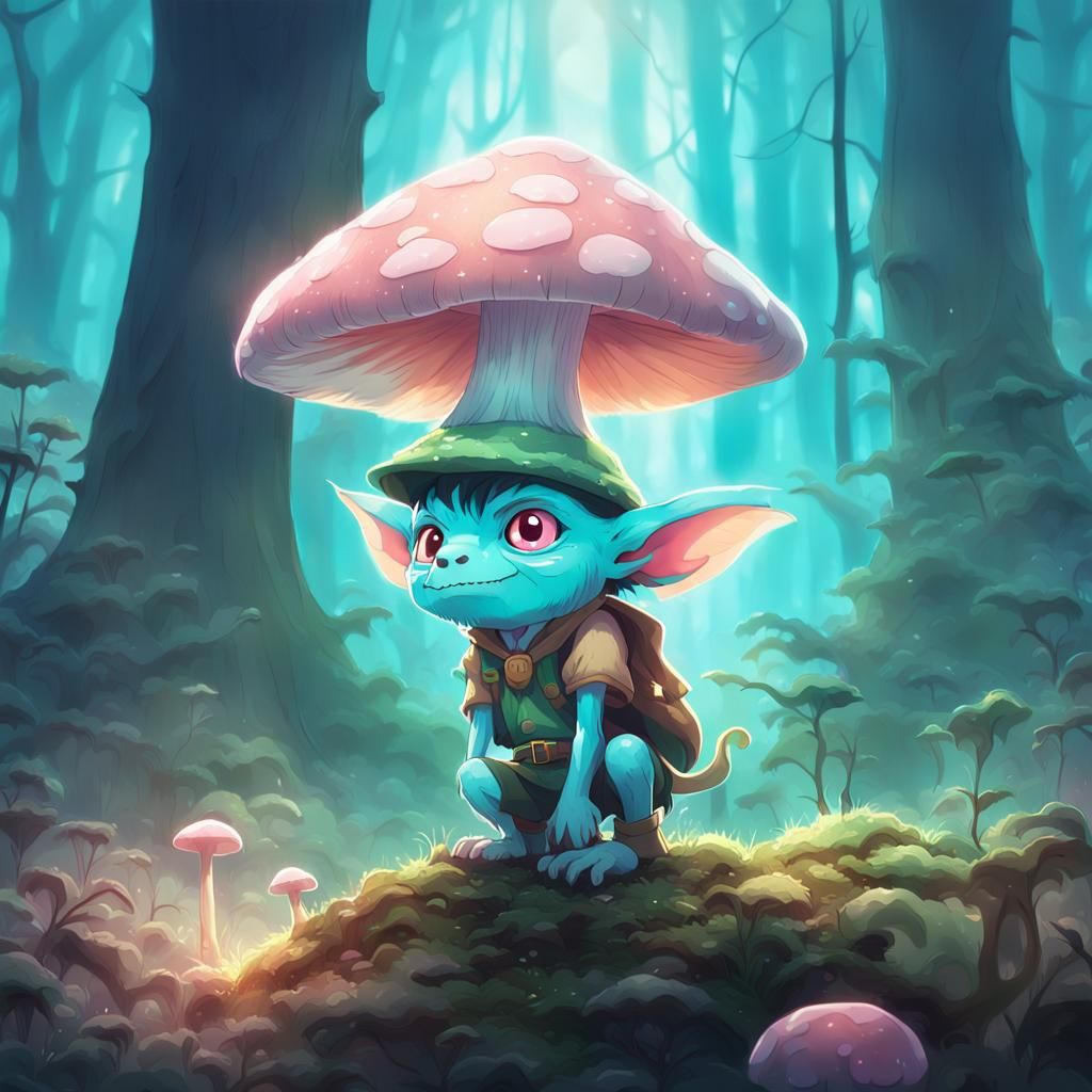 Anime Goblin in Misty Forest Key Visual