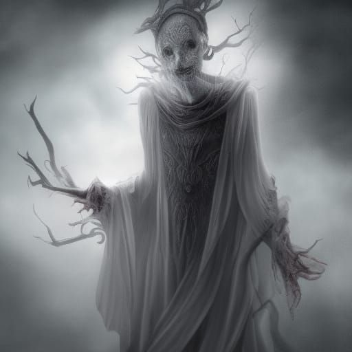 Fantastical Ghost in Detailed Matte Painting