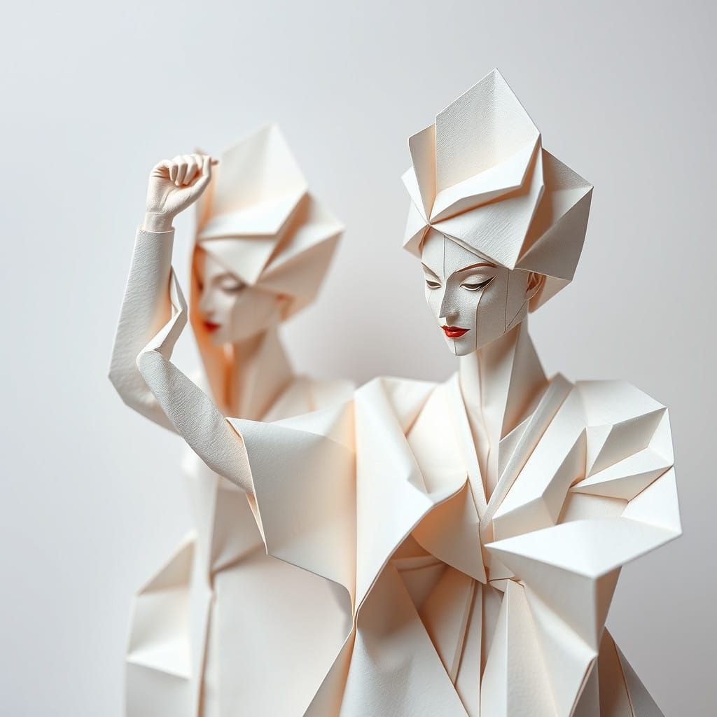 Empowered Paper Goddesses in Origami Papercraft