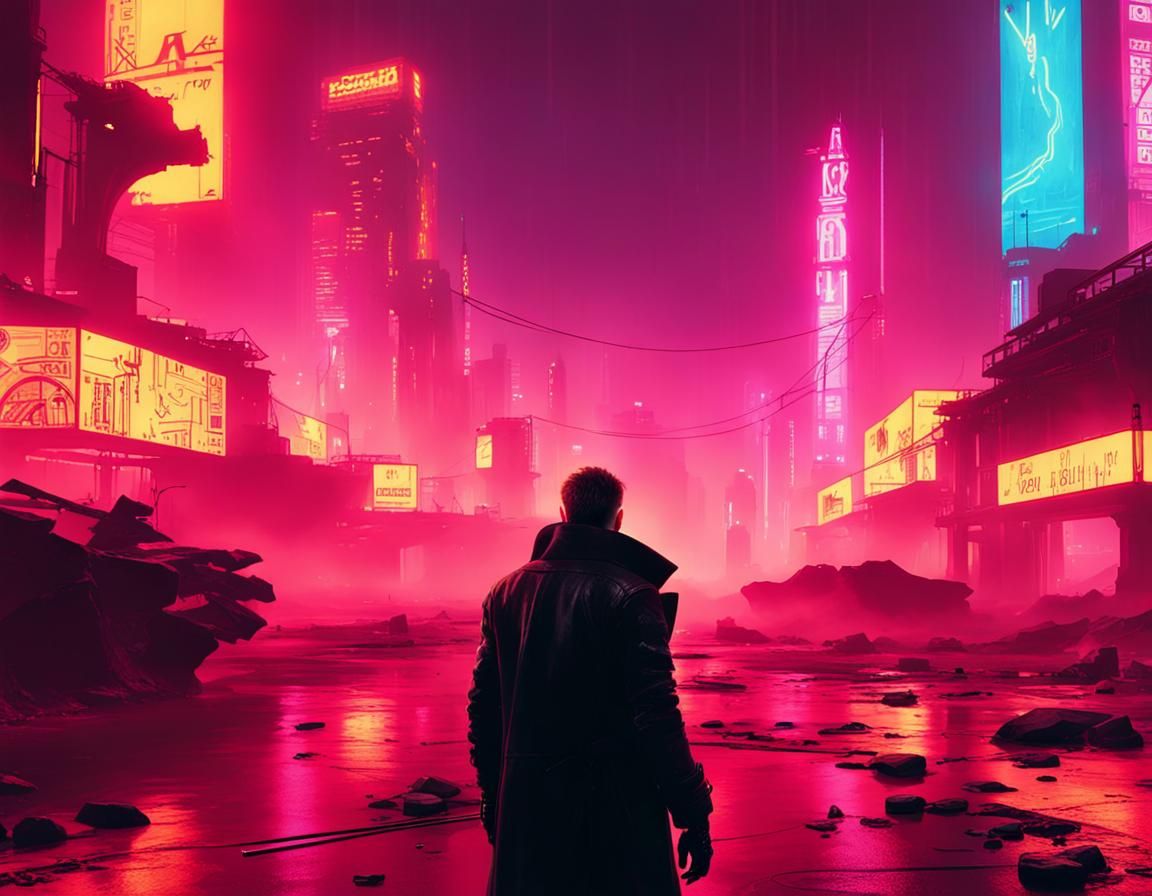 Dystopian Cityscape Ablaze: Cyberpunk 2099