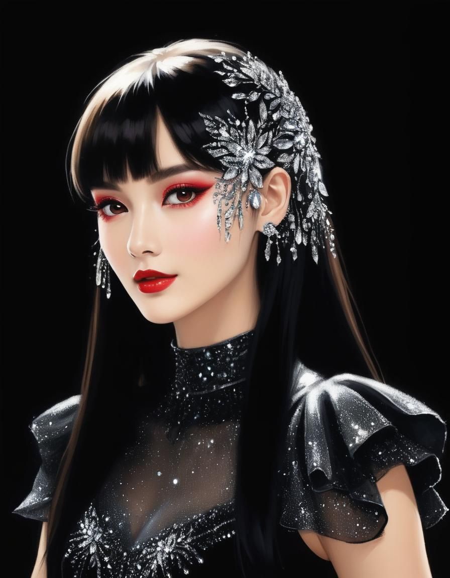 Abstract Diamond Pointillé Art Print