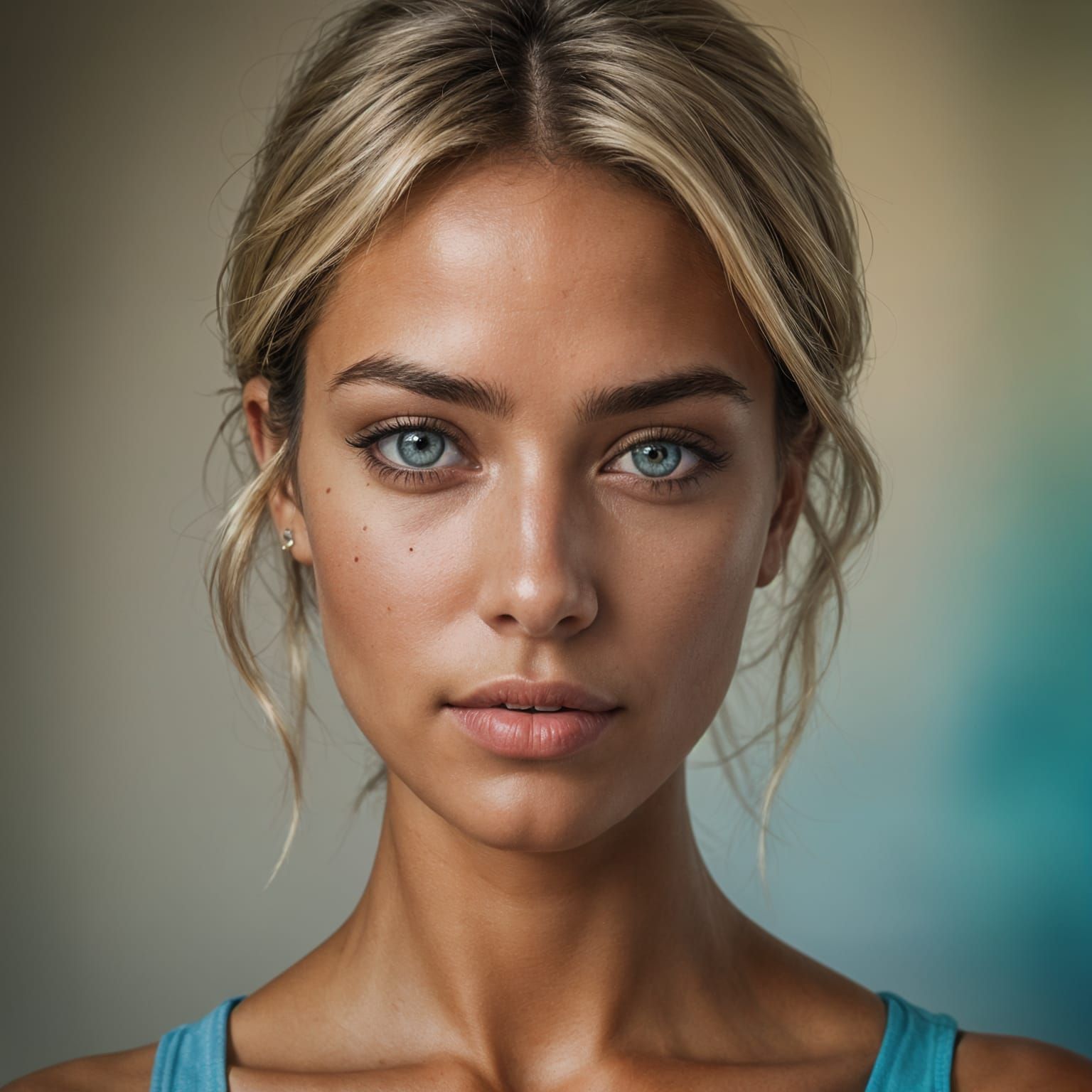 Realistic Portrait of a Beautiful Brazilian Girl