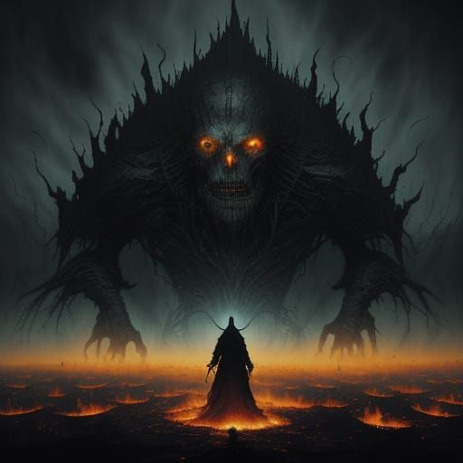 Ethereal Doombringer in Golden Flames