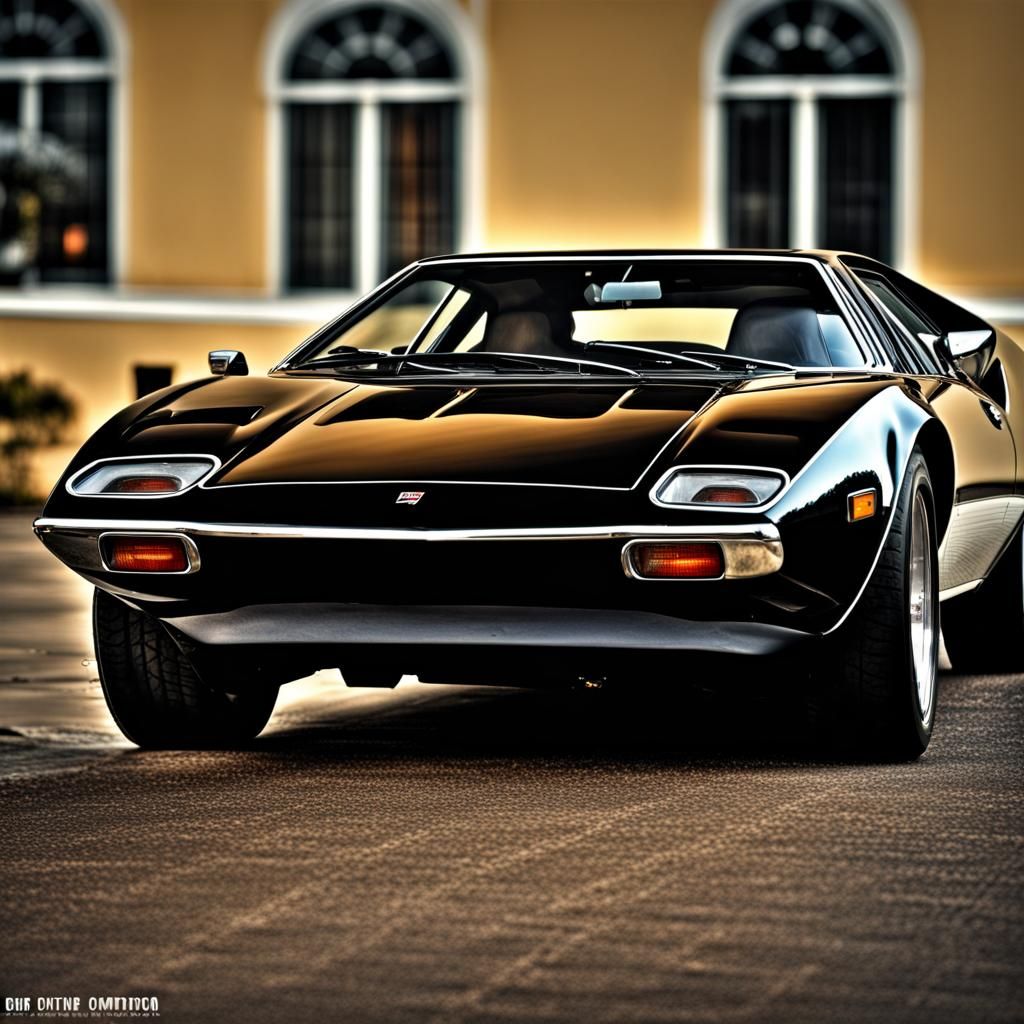 Hyperrealistic De Tomaso Pantera Car in HDR