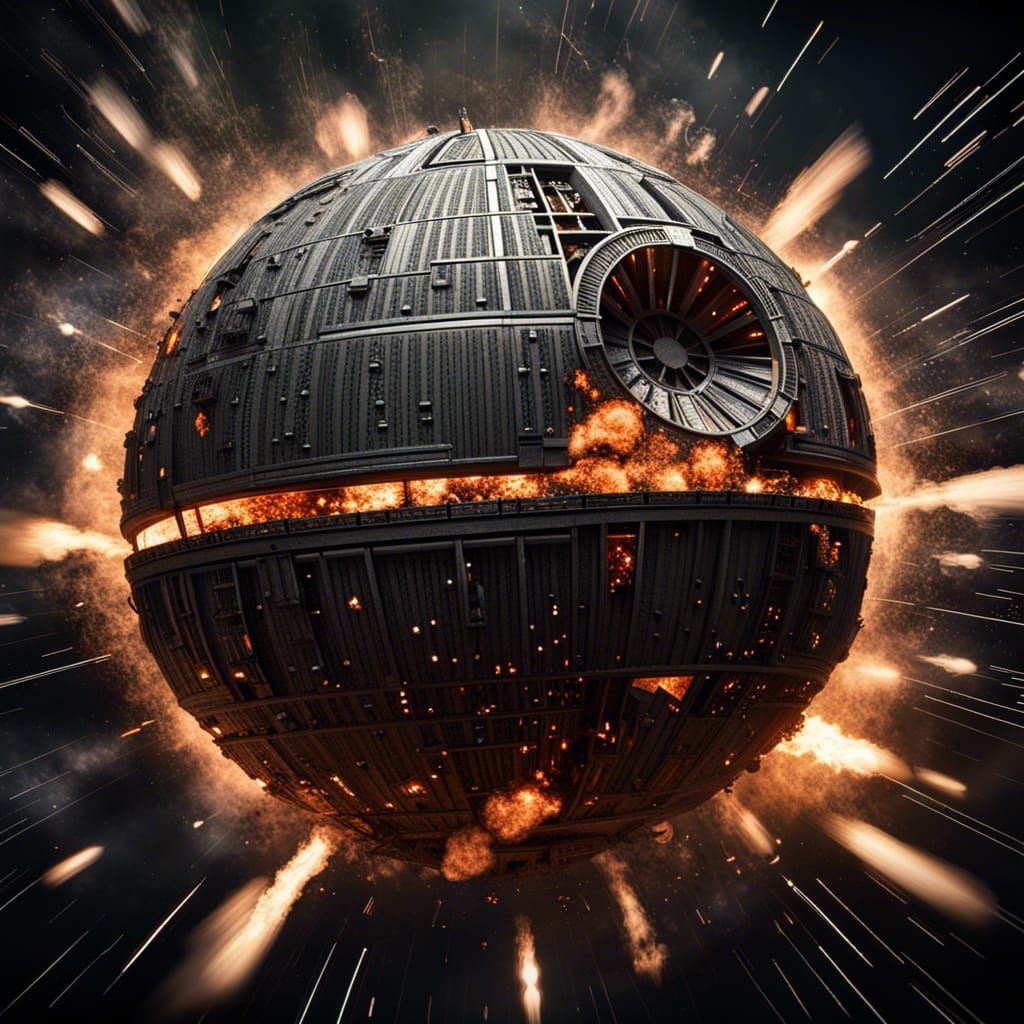 Hyperrealistic Explosion of the Death Star
