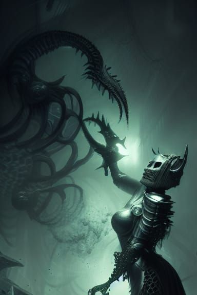 Gothic Knight Transformation in Dark Fantasy Art