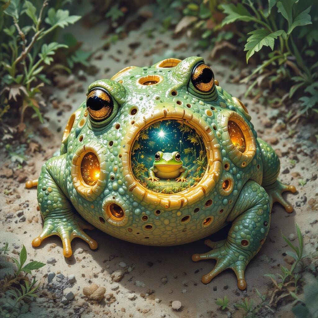 Surreal Surinam Toad Portals, Mystical Realism