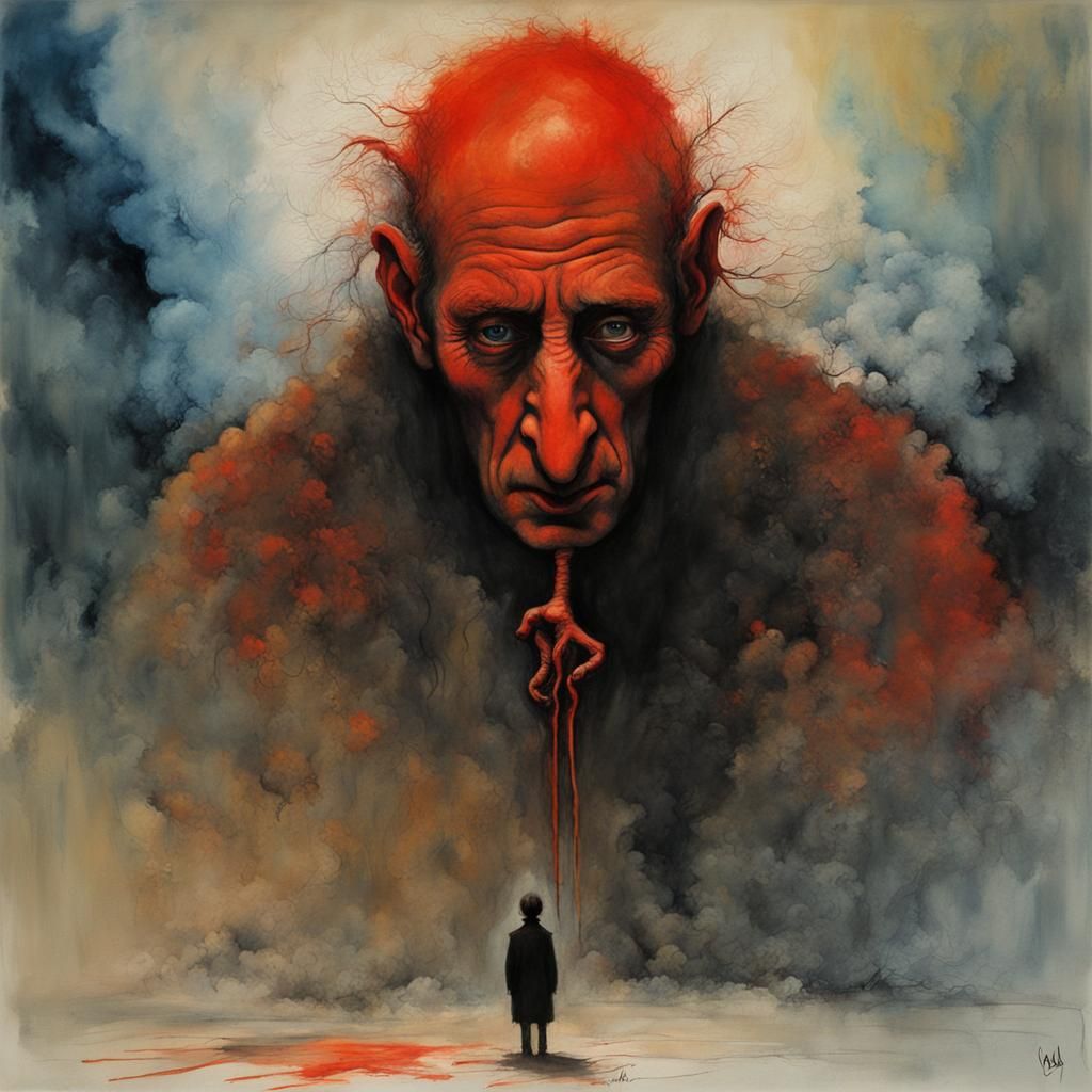 Nian in Gouache and Watercolor Maximalist Masterpiece