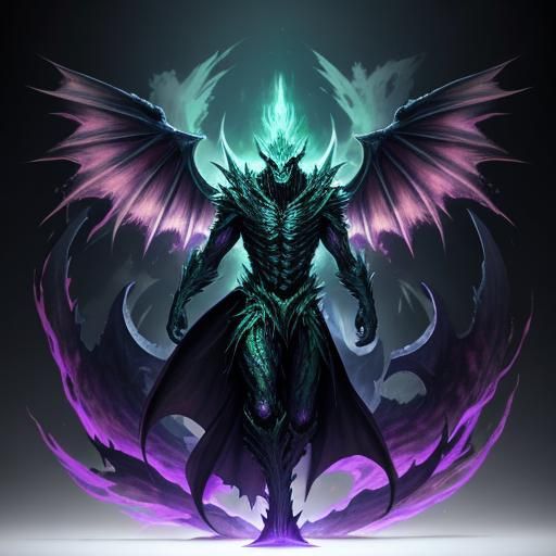 Spectral Leviathan with Demon Wings and Sinister Aura