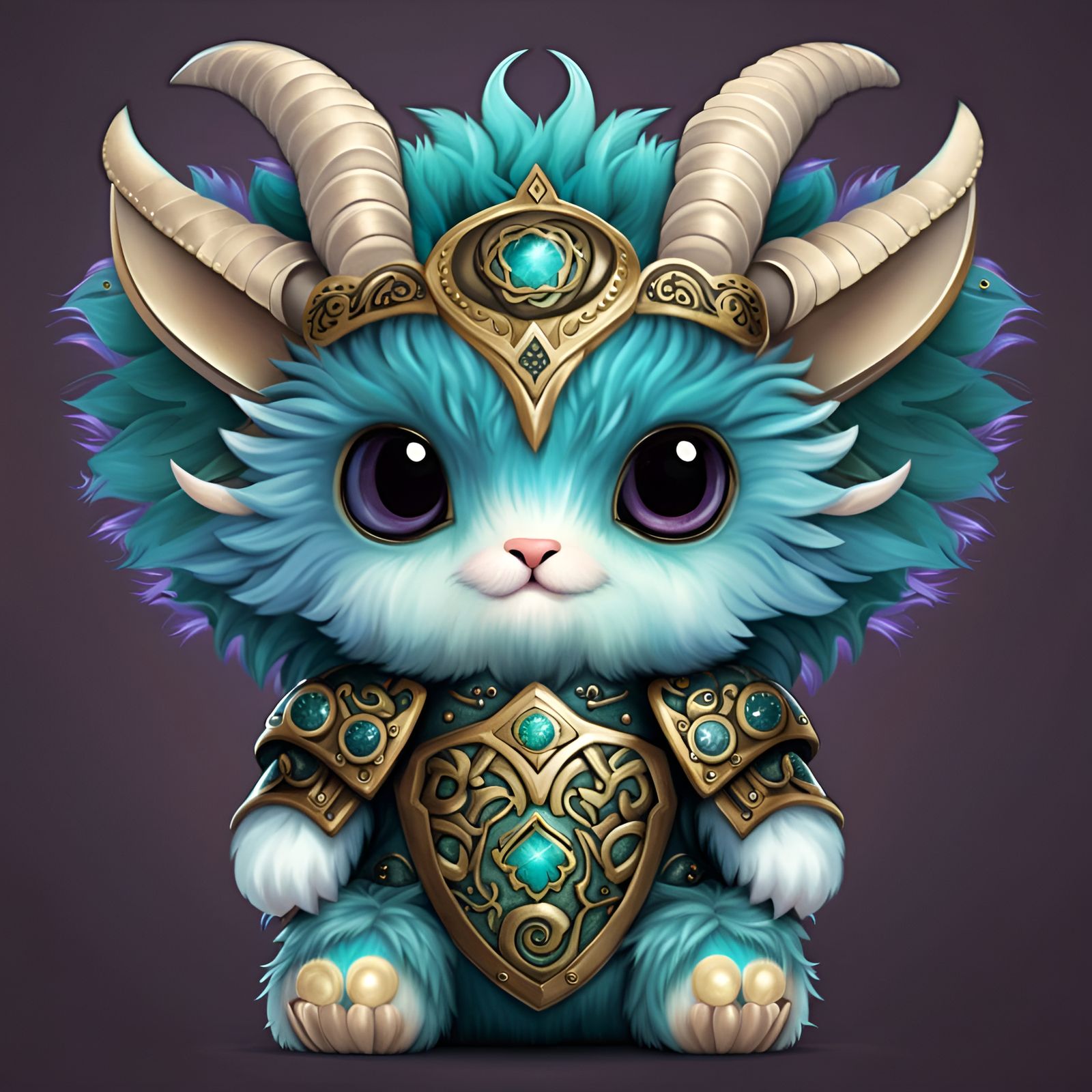 Baby Druid Zodiac Animals in Celtic Armor