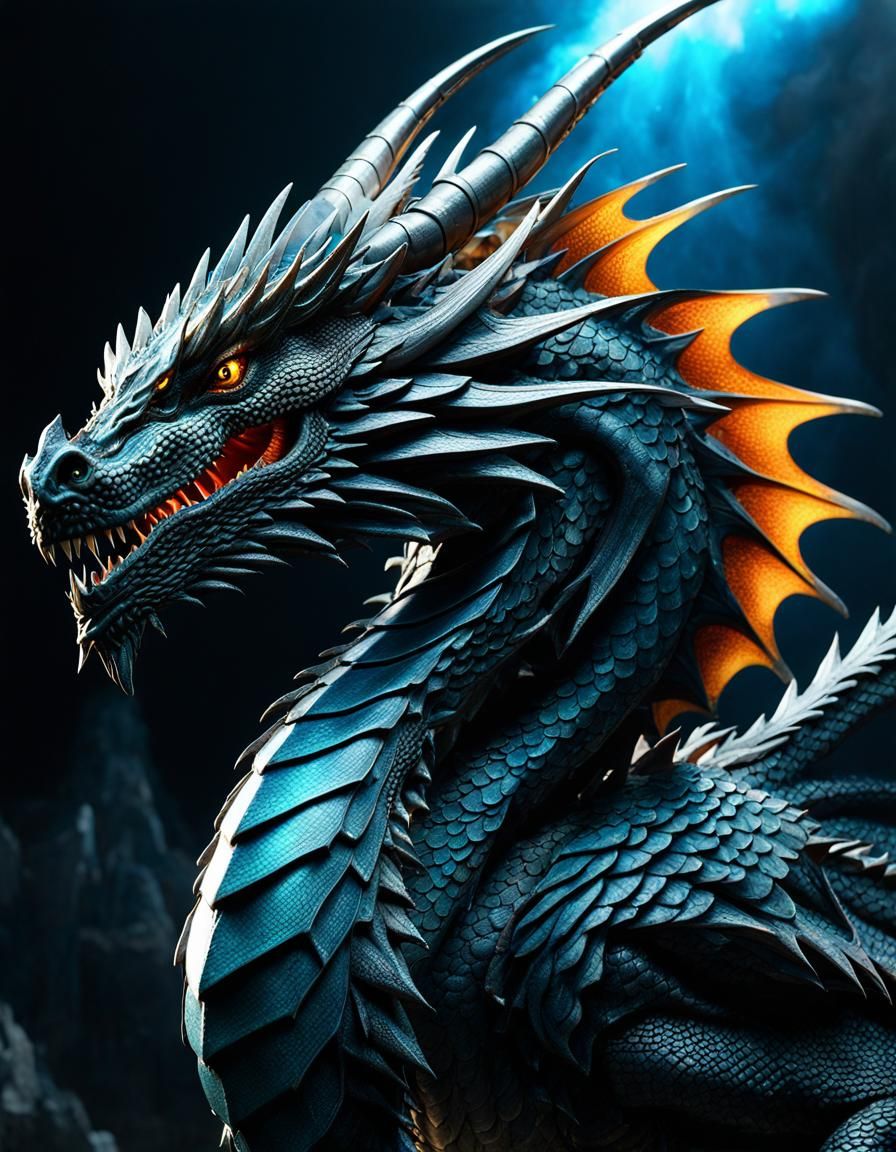 Flying Dragon in Ultra-Detailed Photorealistic Style