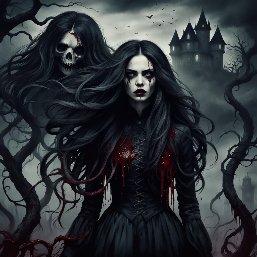 Nightmare Vines: Haunting Beauty in Darkness