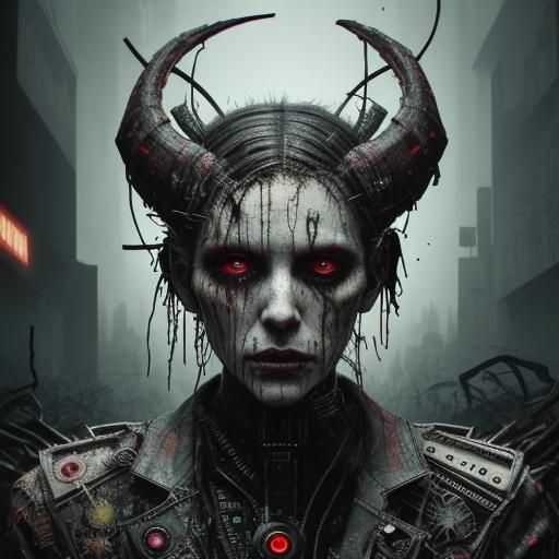 Demonic Close-Up in Analog Horror VHS Glitch