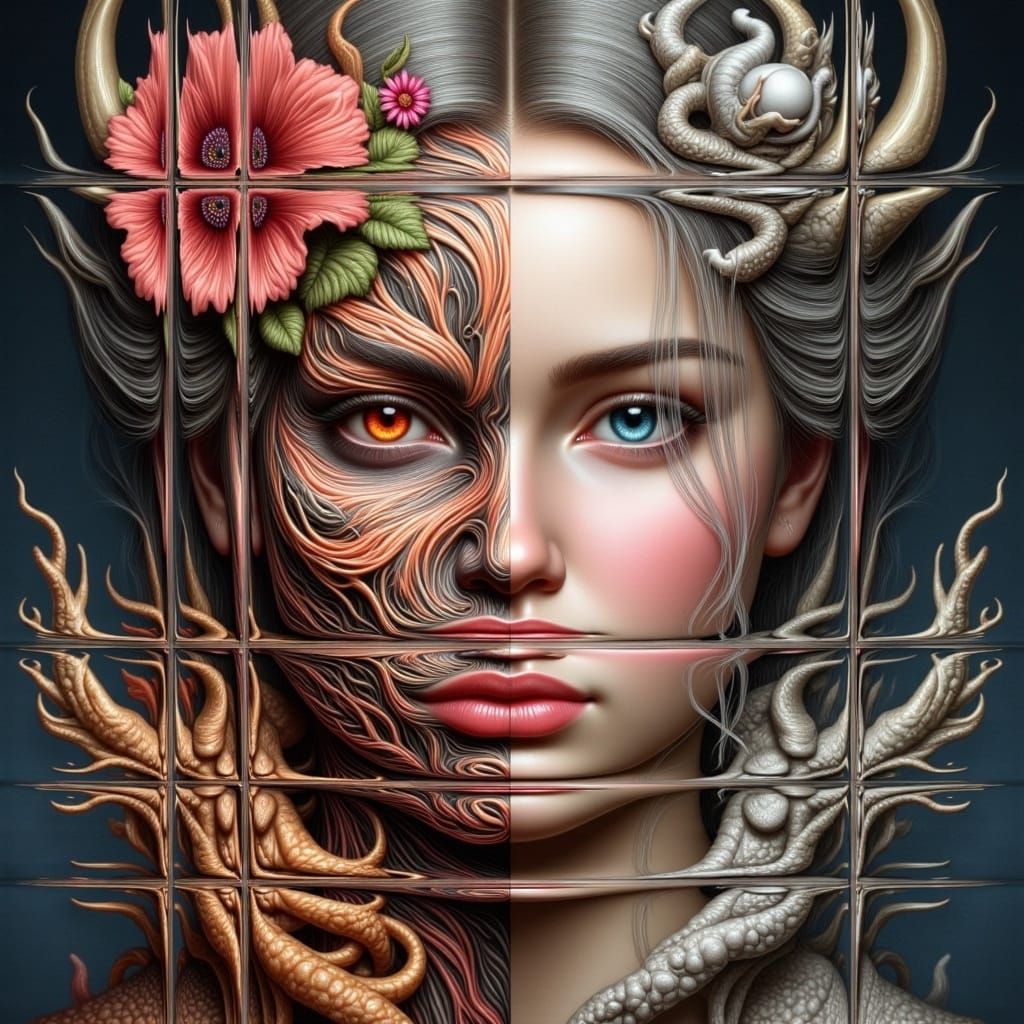 Surreal Alien Landscape with Weird Plants