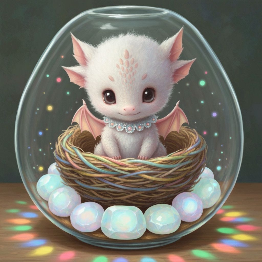 Baby Dragon in Rainbow Nest Terrarium