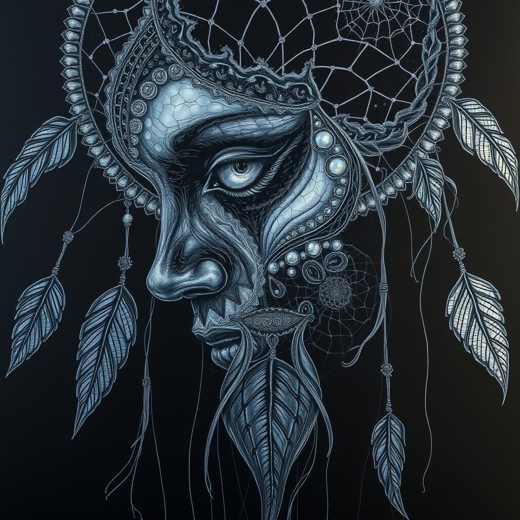 Ethereal Dreamcatcher in Iridescent Colors