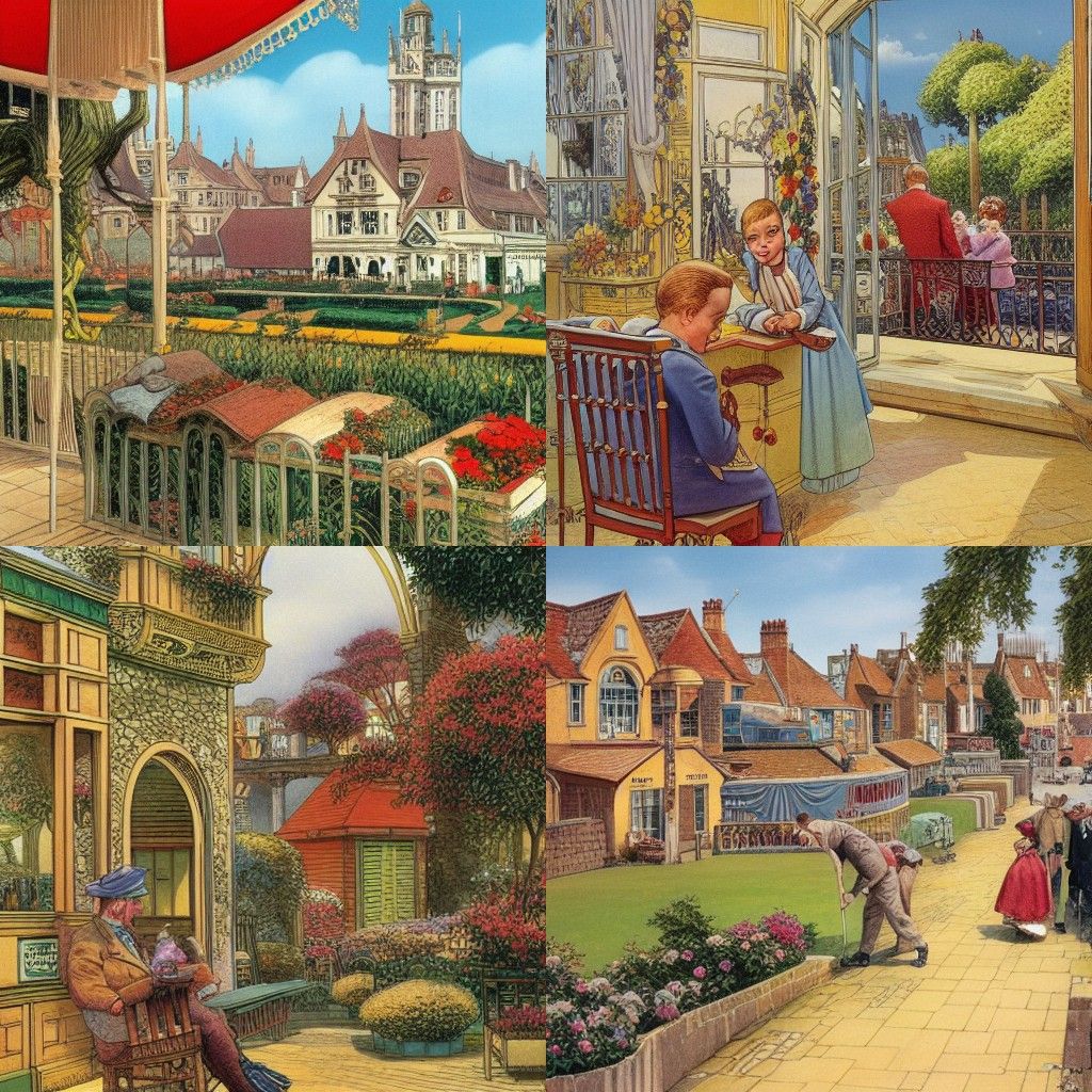 Classic British Comic Art Illustration