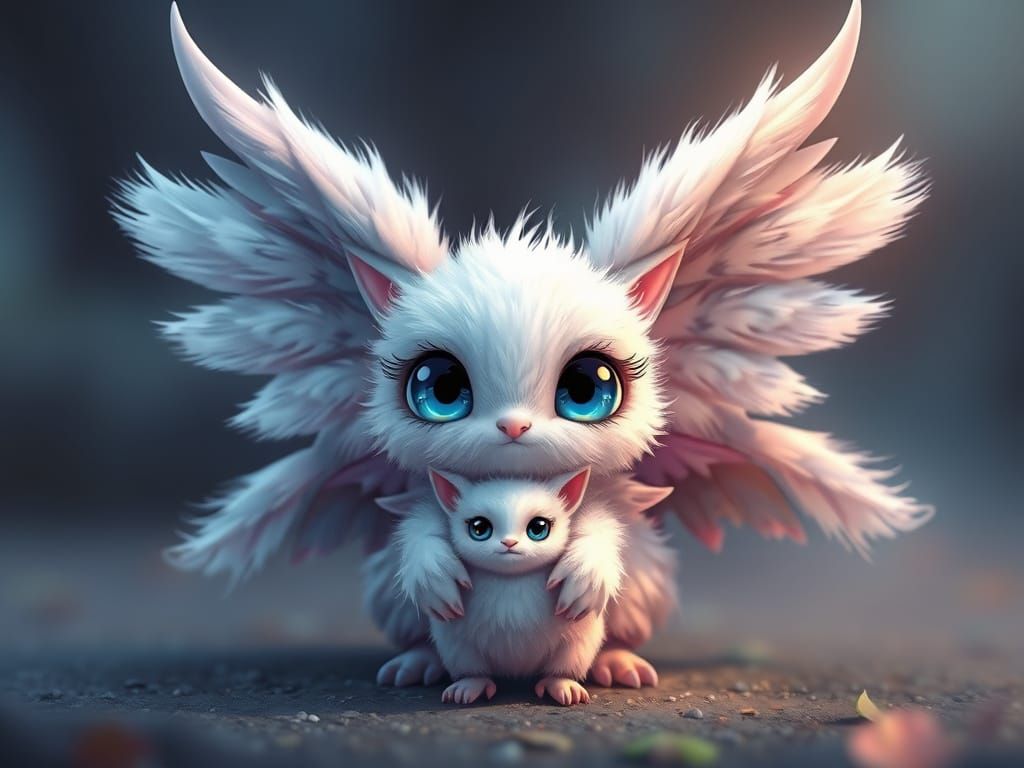 Hyperrealistic Anime Depiction of a Loving Family