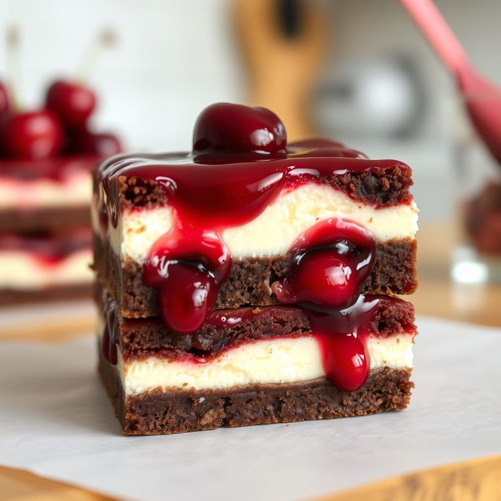 Decadent Chocolate Cheesecake Brownie Tower